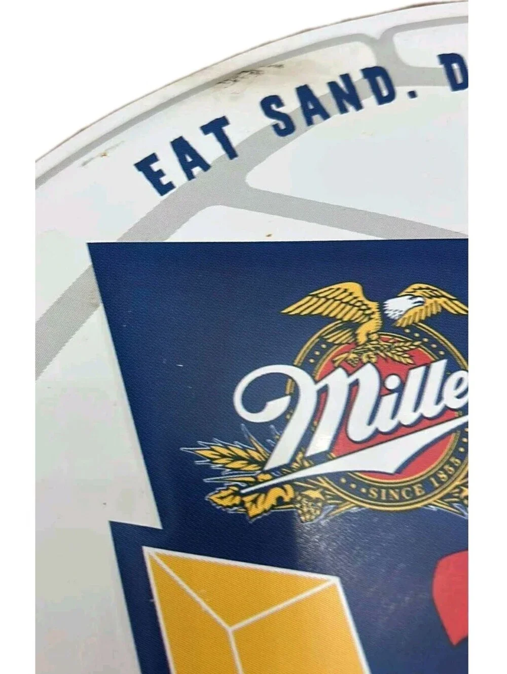 RARE VTG 1997 Miller Lite AVP Pro Beach Volleyball Beer Sign Metal 18